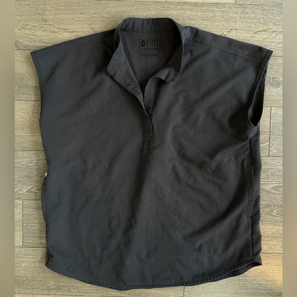 Figs Rafaela Oversized Scrub Top - Charcoal XS - Picture 2 of 3